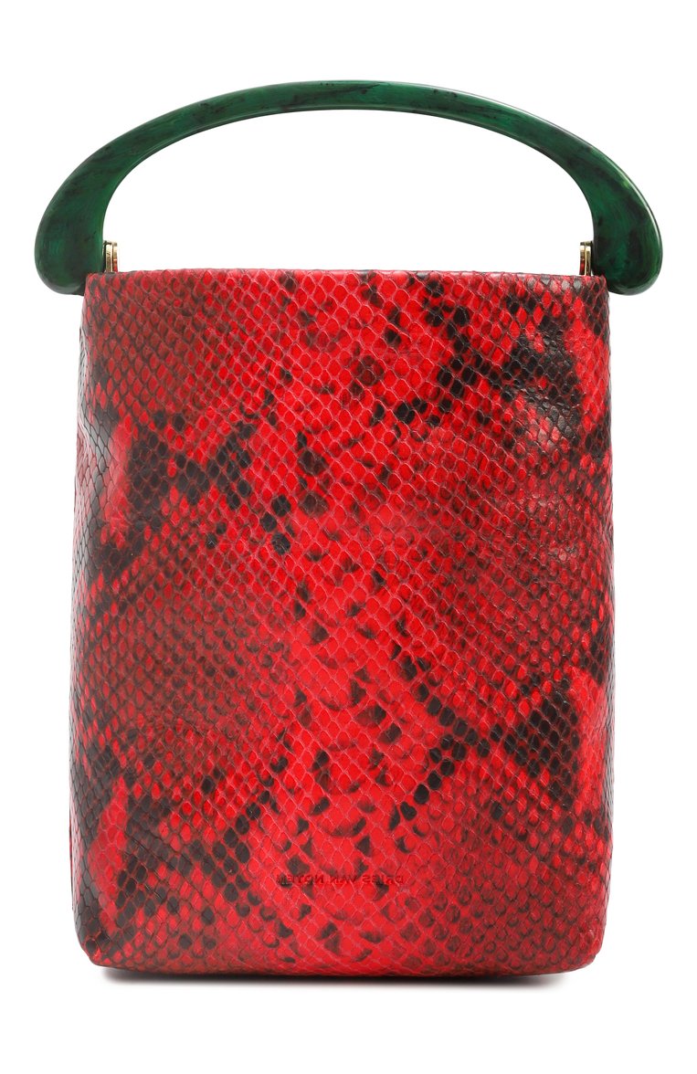 Женская сумка DRIES VAN NOTEN красного цвета, арт. 251-011523-397 | Фото 1 (Материал: Натуральная кожа; Ремень/цепочка: На ремешке; Размер: mini)