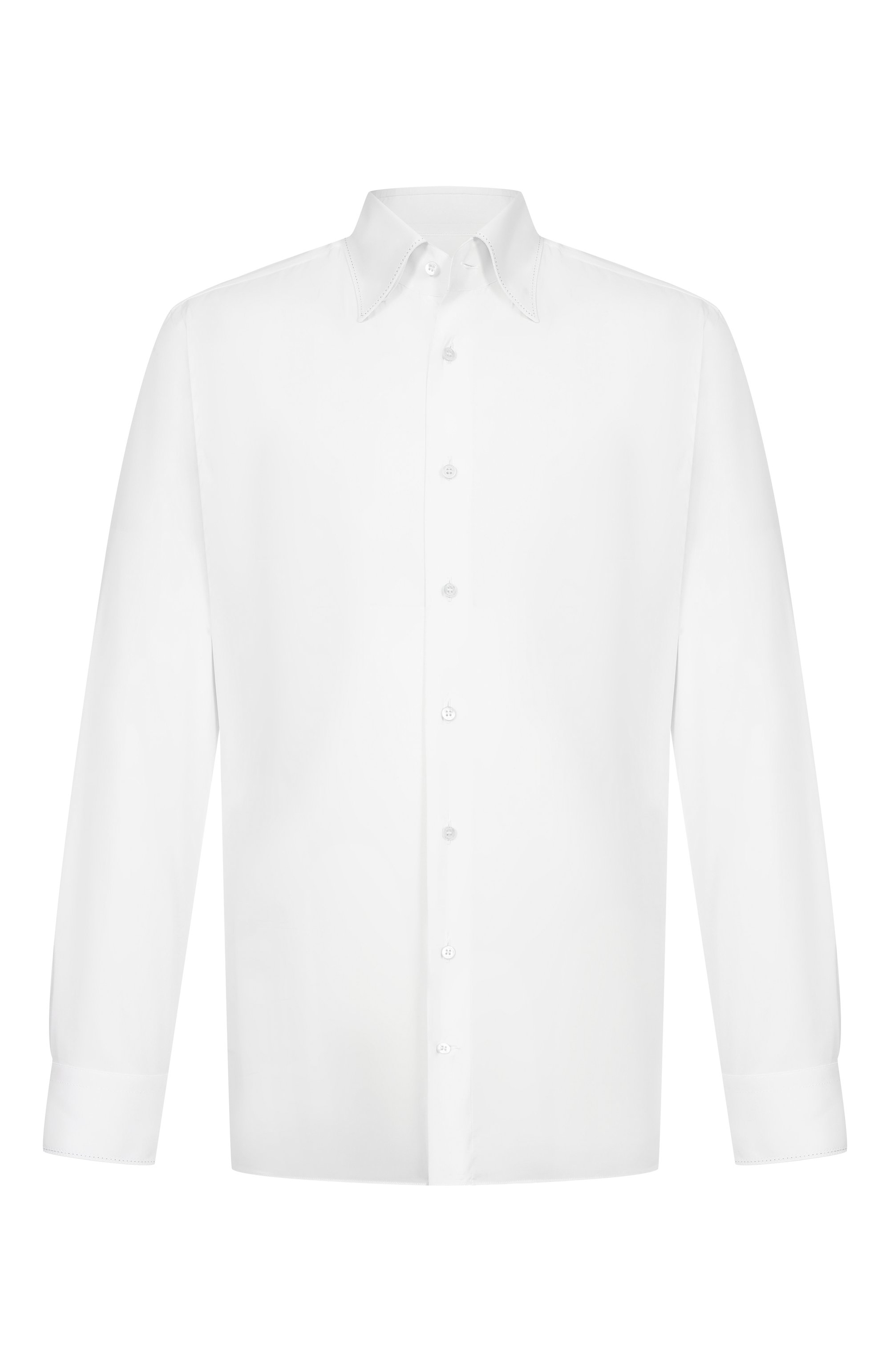 Хлопковая сорочка ZILLI белого цвета по цене 96550 руб., арт. CLAB03M010813037U, фото 1 Хлопковая сорочка ZILLI, арт. CLAB03M010813037U, фото 1