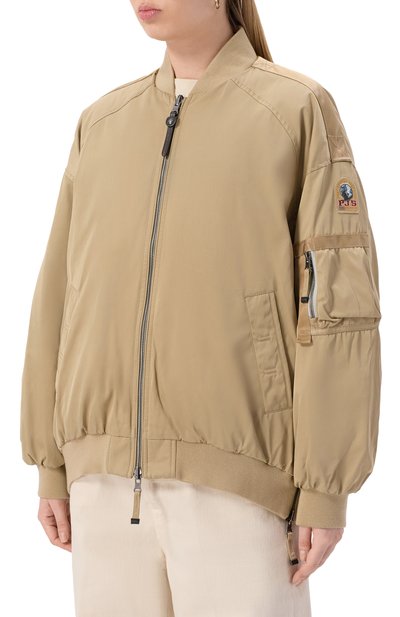 Двусторонний пуховый бомбер PARAJUMPERS бежевого цвета по цене 88000 руб., арт. 25WMPWJKIN32, фото 3 Двусторонний пуховый бомбер PARAJUMPERS, арт. 25WMPWJKIN32, фото 3