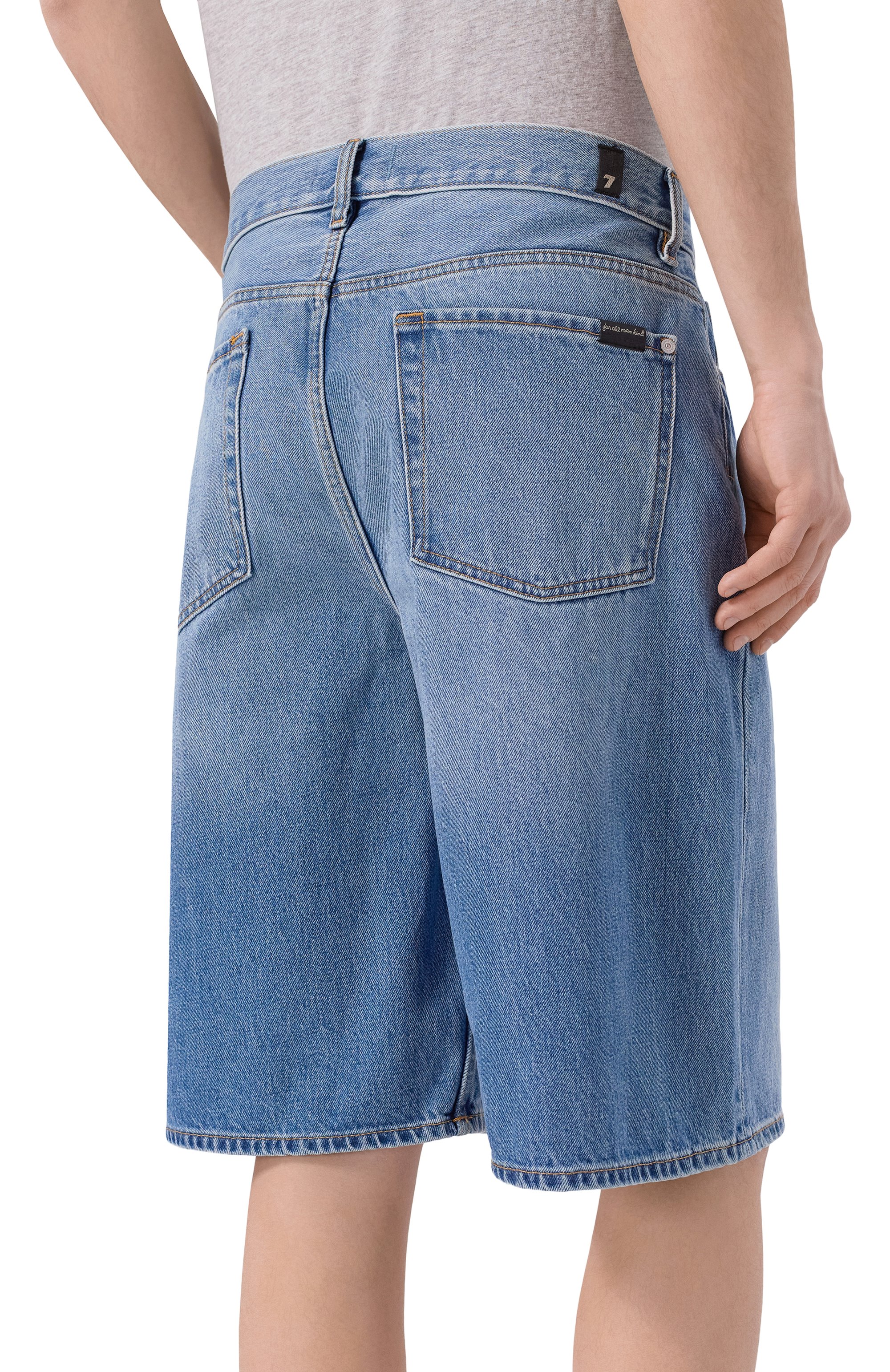 Джинсовые шорты 7 FOR ALL MANKIND, арт. 7TI00E35-1DS, фото 4