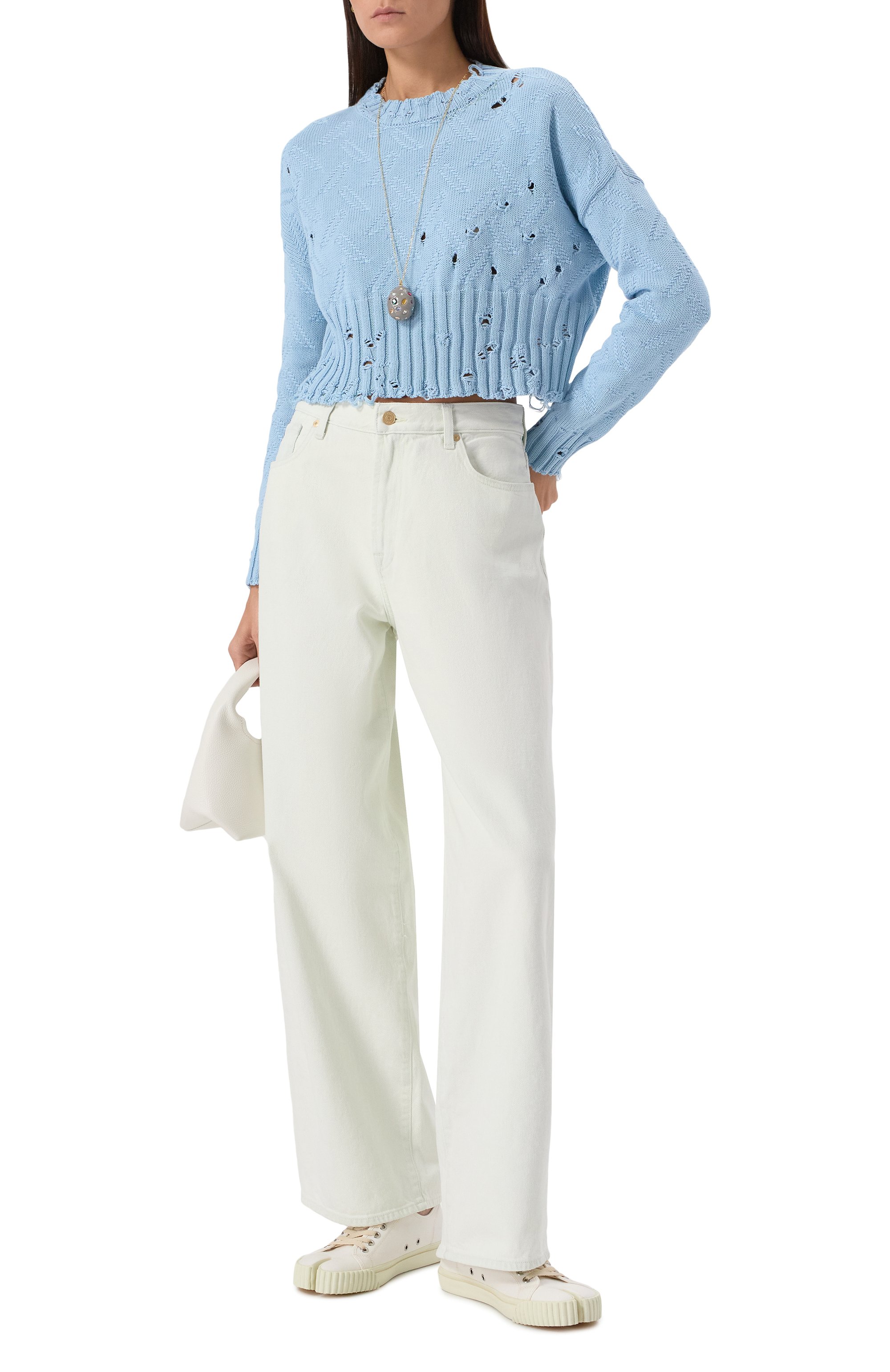 Хлопковый свитер MARNI, арт. GCMD0604A0/UFC658, фото 2