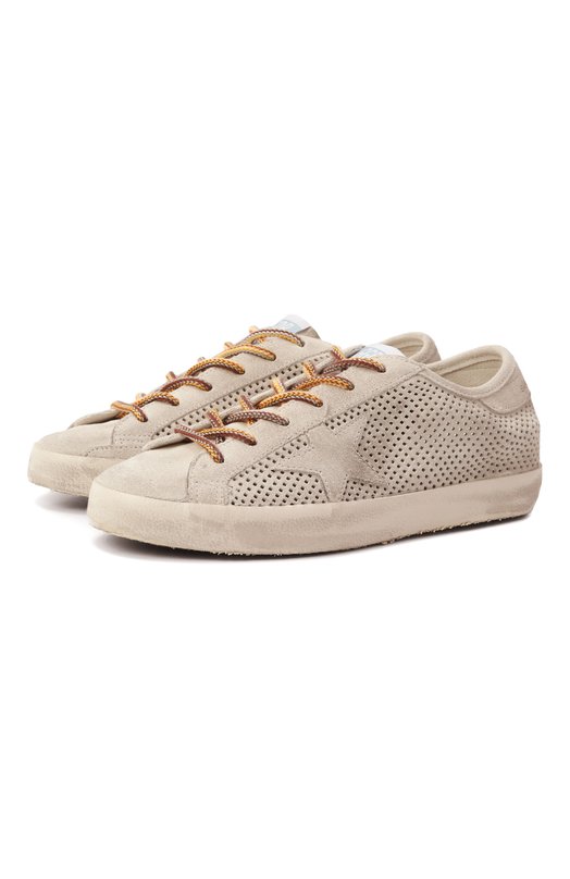 Замшевые кеды Super-Star  Golden Goose Deluxe Brand GWF00931.F007561 Бежевый GWF00931.F007561
