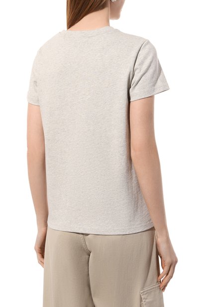 Хлопковая футболка A.P.C. серого цвета по цене 10500 руб., арт. C0EZC-F26842, фото 4 Хлопковая футболка A.P.C., арт. C0EZC-F26842, фото 4