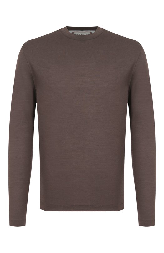 Шерстяной джемпер Canali T0917/MJ02338 Коричневый T0917/MJ02338