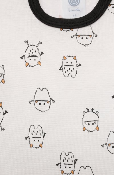 Хлопковое боди SANETTA белого цвета по цене 2295 руб., арт. 323388, фото 3 Хлопковое боди SANETTA, арт. 323388, фото 3