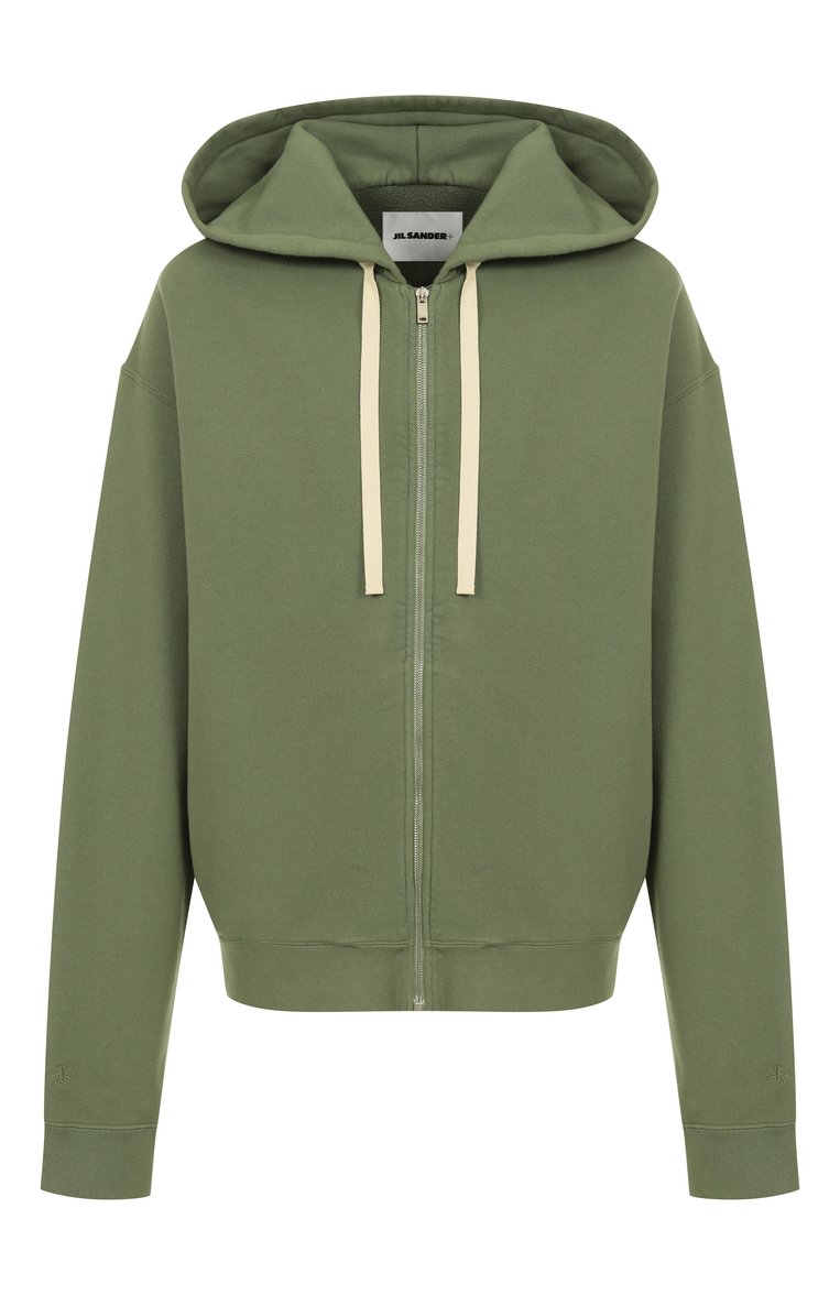 Мужской хлопковый кардиган JIL SANDER зеленого цвета, арт. J47HG0106/J20295 | Фото 1 (Рукава: Длинные; Автоматизация состава: Проставлено; Материал внешний: Хлопок; Длина (для топов): Стандартные; Автоматизация ТО: Проставлено; Мужское Кросс-КТ: Толстовка-одежда; Стили: Спорт-шик, Милитари)