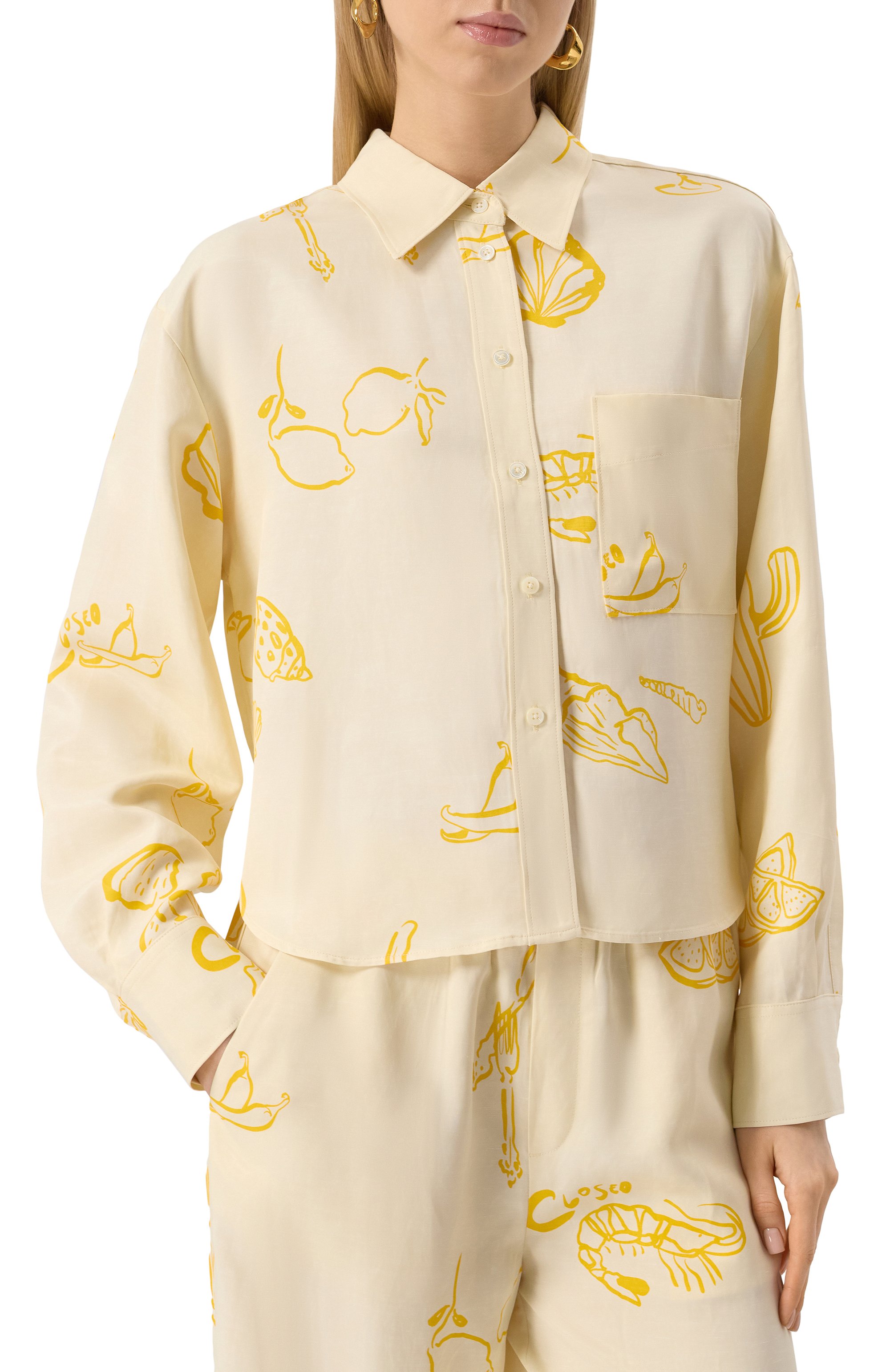 Рубашка из вискозы и льна CLOSED, арт. C94242-26D-P1, фото 3