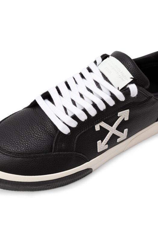 Кожаные кеды Vulcanized Off-White 0MIA293C99LEA002 Чёрный  0MIA293C99LEA002 Фото 7