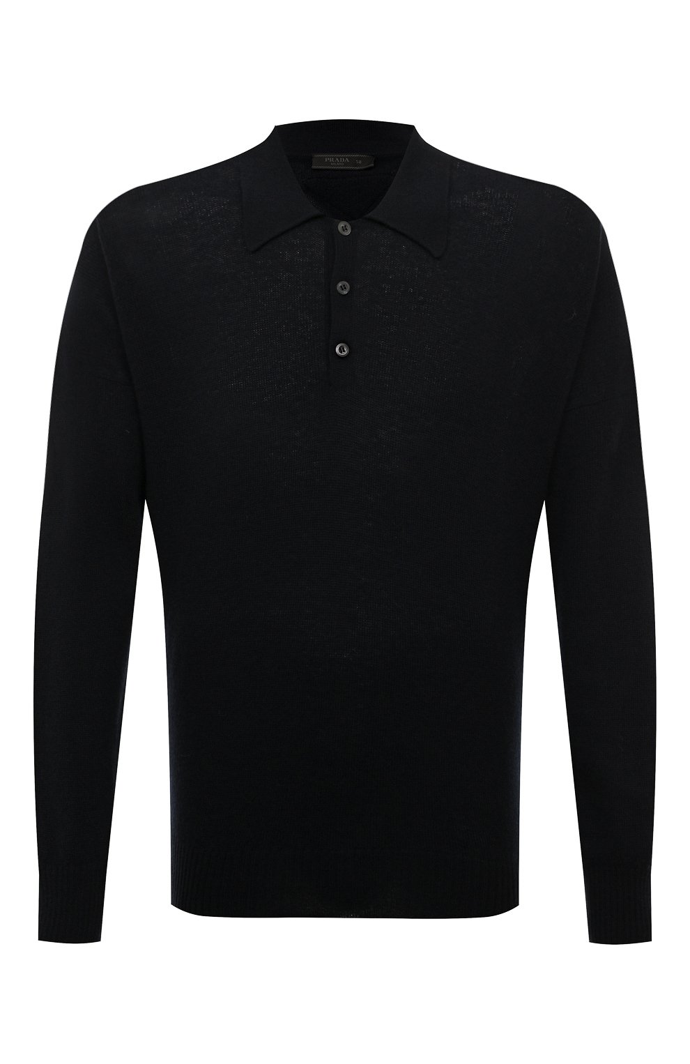 Кашемировое поло PRADA темно-синего цвета по цене 200000 руб., арт. UMB302-1Z7D-F0008-221, фото 1 Кашемировое поло PRADA, арт. UMB302-1Z7D-F0008-221, фото 1