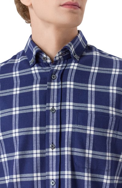 Рубашка из хлопка и лиоцелла VAN LAACK темно-синего цвета по цене 42500 руб., арт. VL-R0Y-PSFK/156631, фото 5 Рубашка из хлопка и лиоцелла VAN LAACK, арт. VL-R0Y-PSFK/156631, фото 5