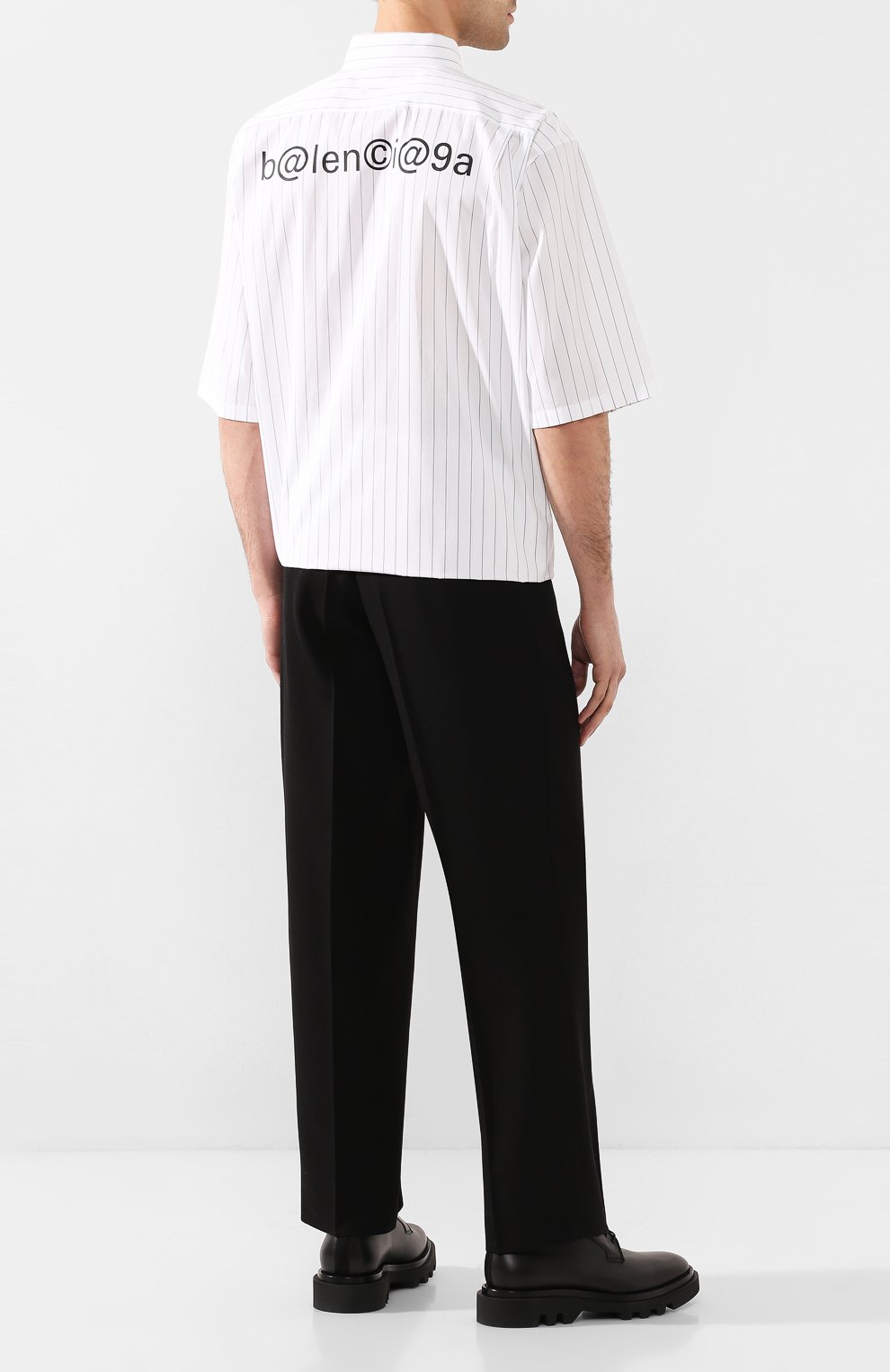 Хлопковая рубашка BALENCIAGA белого цвета по цене 49950 руб., арт. 621912/TIM35, фото 2 Хлопковая рубашка BALENCIAGA, арт. 621912/TIM35, фото 2