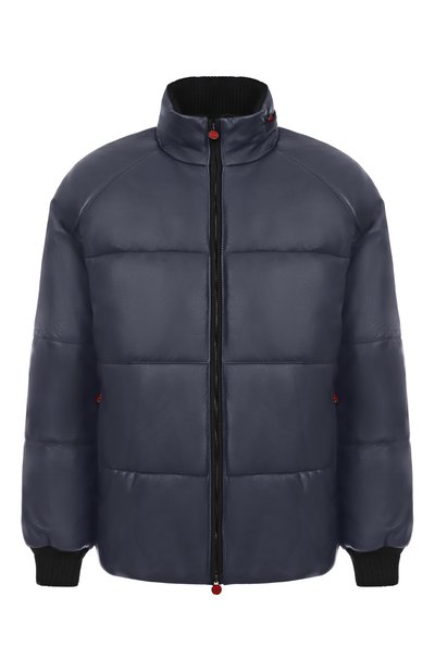 Мужская кожаный пуховик KITON, арт. UW2238V0416H02