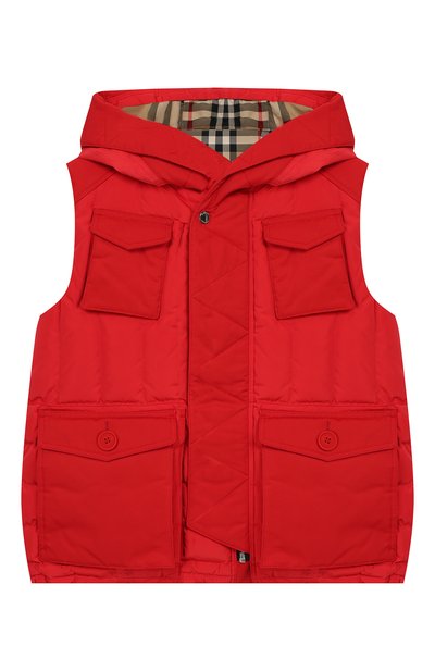 Пуховый жилет с капюшоном BURBERRY, арт. 8011843, фото 1