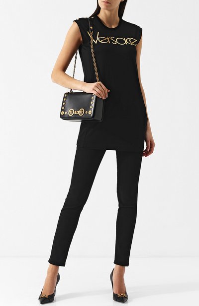 Однотонные джинсы с карманами ROBERTO CAVALLI, арт. HQJ232/DE001, фото 2