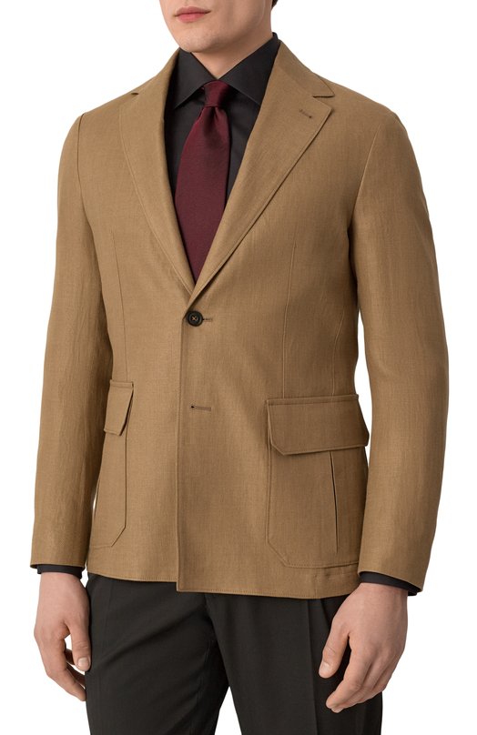 Льняной пиджак Corneliani 25X591-2514108 Бежевый  25X591-2514108 Фото 4