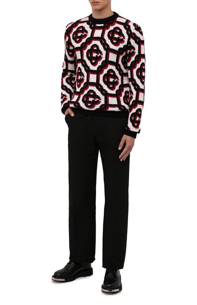 Шерстяной свитер CASABLANCA, арт. MF21-KW-097 0FF WHITE, фото 2