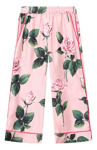 Шелковые брюки DOLCE & GABBANA, арт. L53P30/IS1X8/2-6