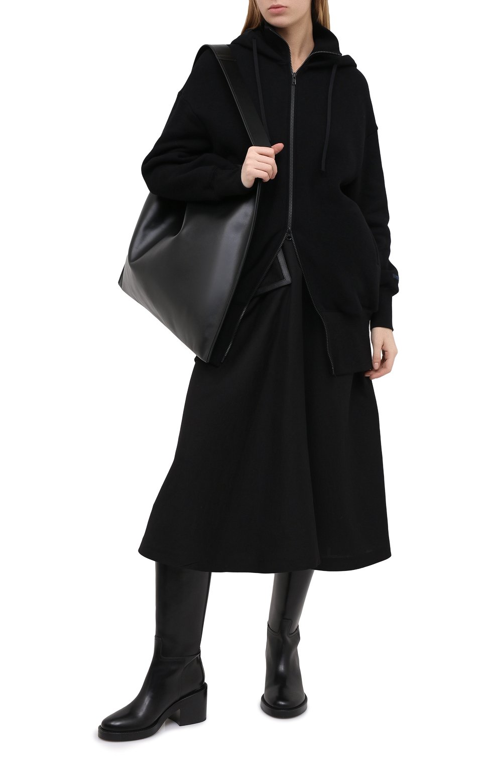 Хлопковая толстовка YOHJI YAMAMOTO черного цвета по цене 69950 руб., арт. FB-T53-004, фото 2 Хлопковая толстовка YOHJI YAMAMOTO, арт. FB-T53-004, фото 2