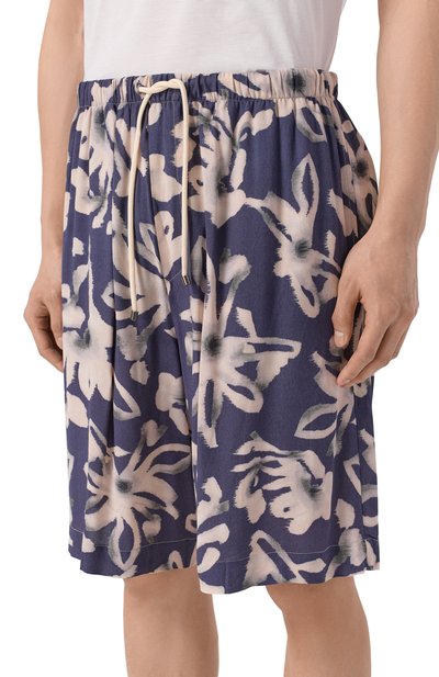 Шорты из вискозы LANEUS темно-синего цвета по цене 28200 руб., арт. S6LAMASH096, фото 3 Шорты из вискозы LANEUS, арт. S6LAMASH096, фото 3