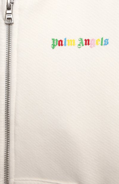 Хлопковая толстовка PALM ANGELS, арт. PGBE001F21FLE001/WHITE MULT, фото 3