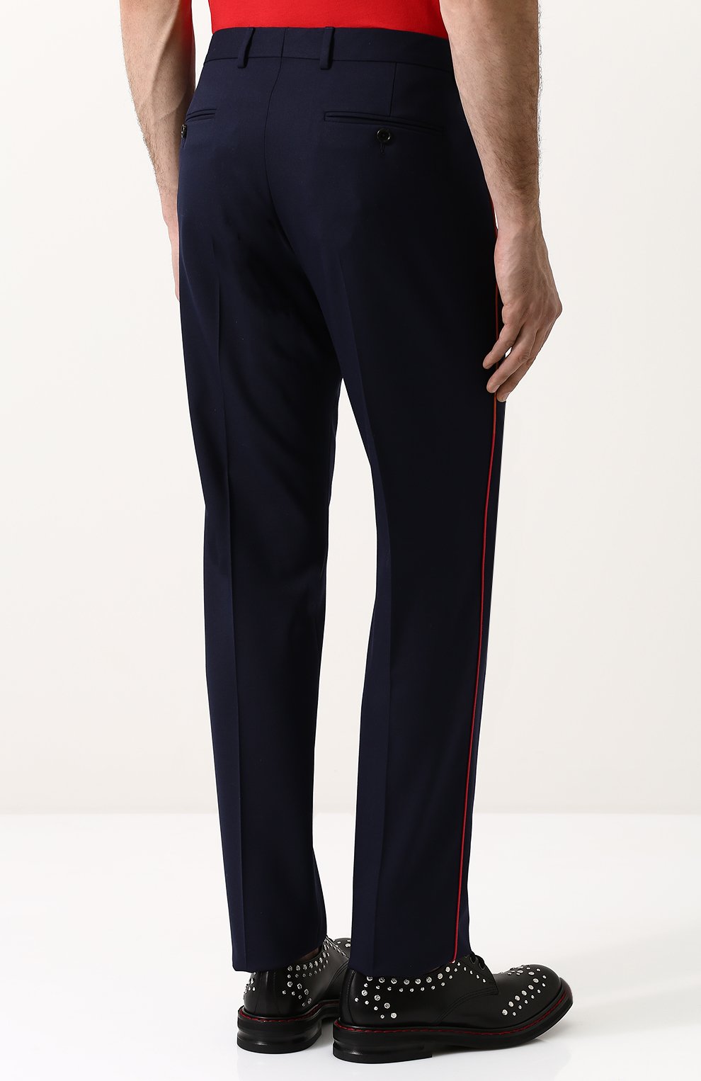 Шерстяной костюм с пиджаком на двух пуговицах GUCCI синего цвета по цене 285120 руб., арт. 451145/Z4967, фото 5 Шерстяной костюм с пиджаком на двух пуговицах GUCCI, арт. 451145/Z4967, фото 5