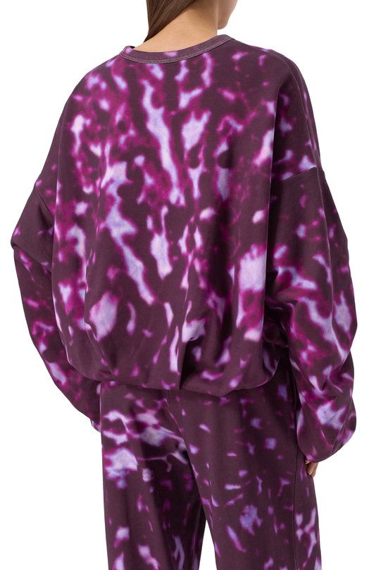 Хлопковый свитшот Dries Van Noten 251-011118-1612 Фиолетовый  251-011118-1612 Фото 4