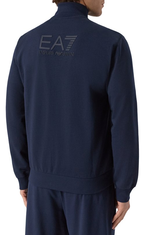Хлопковый спортивный костюм EA7 7M000235/AF13512 Синий  7M000235/AF13512 Фото 3