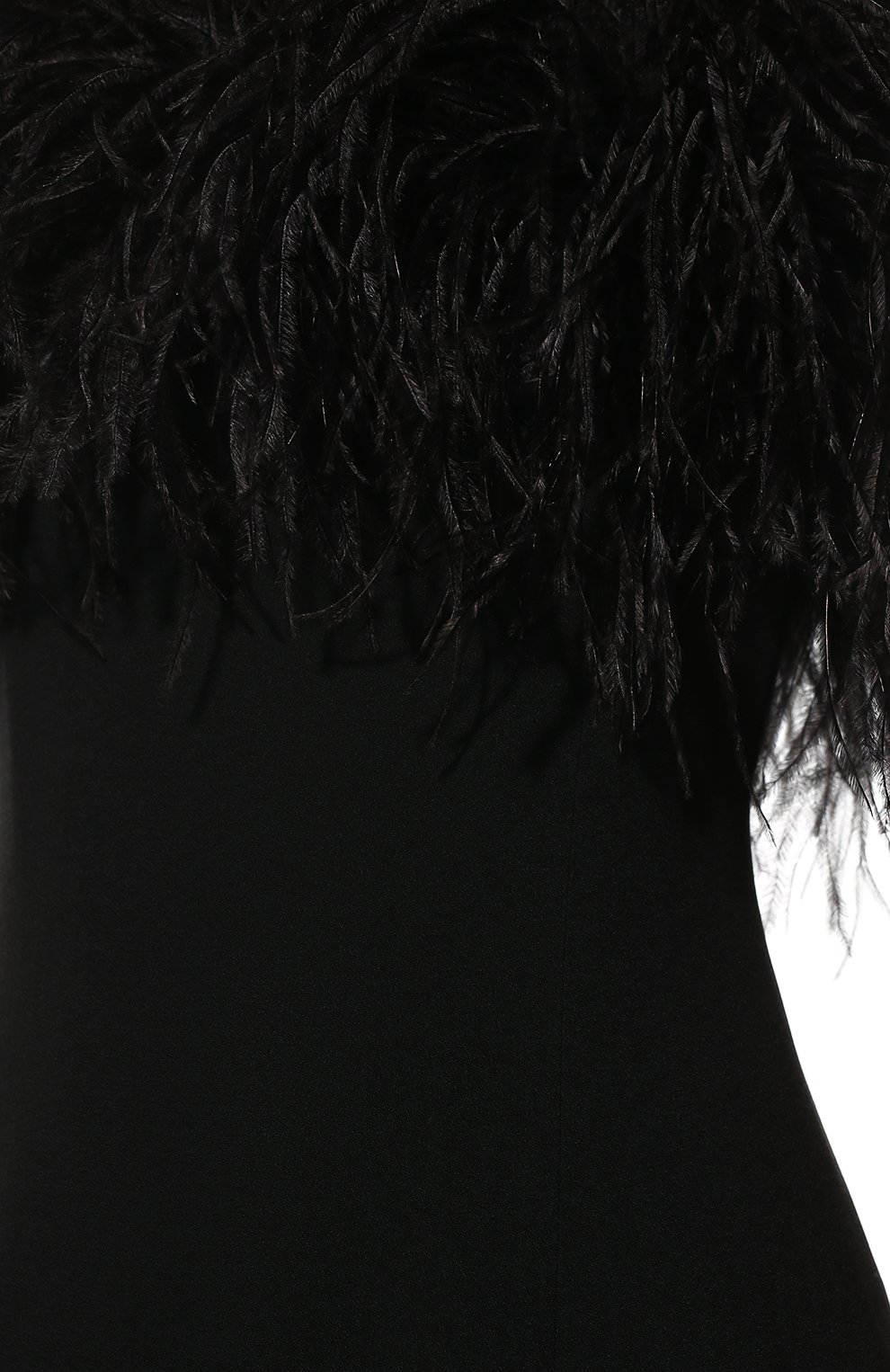 Платье с отделкой перьями SAINT LAURENT, арт. 682073/Y012W, фото 5