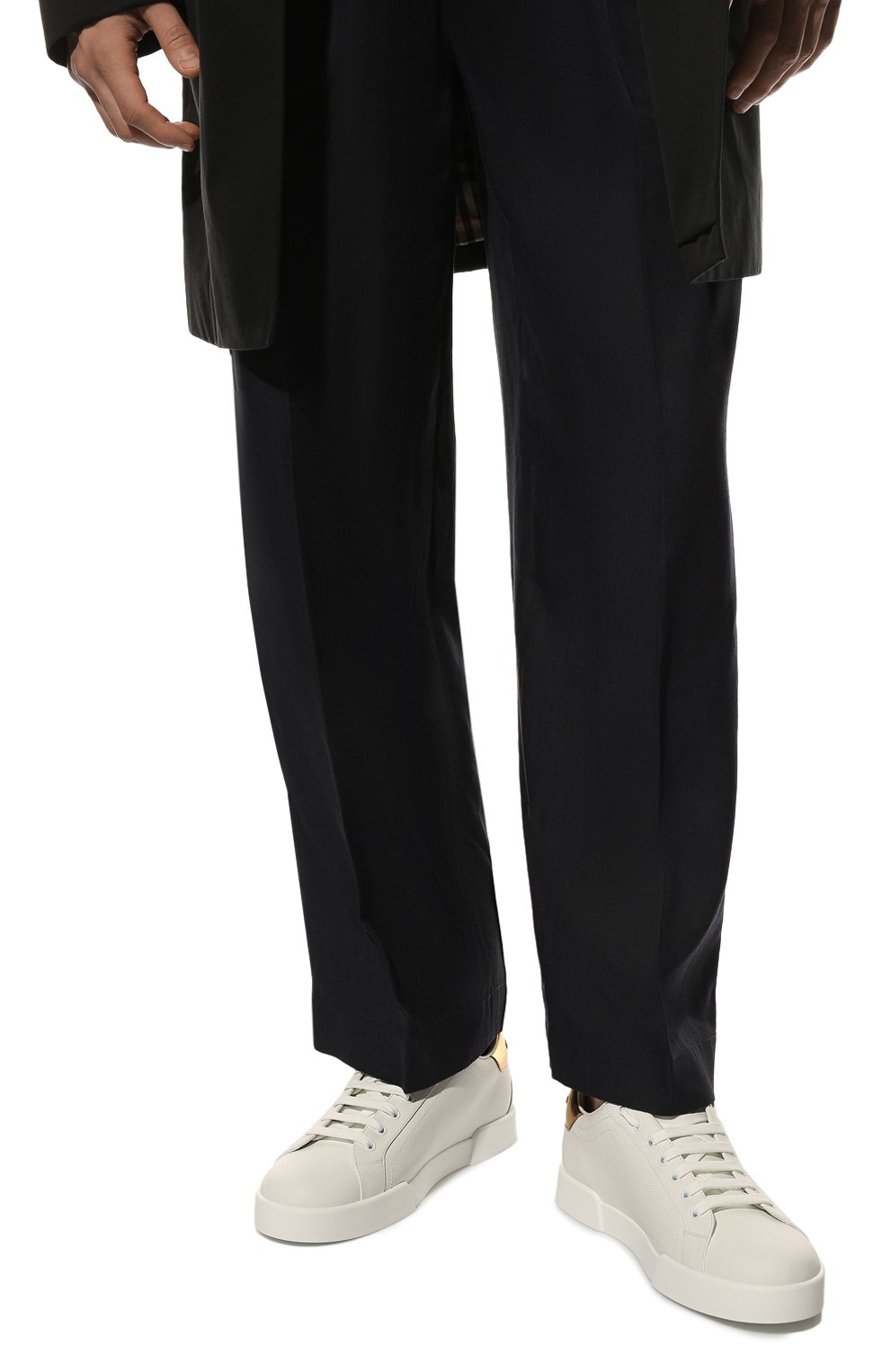 Кожаные кеды portofino DOLCE & GABBANA белого цвета по цене 73200 руб., арт. CS1761/AH136, фото 3 Кожаные кеды portofino DOLCE & GABBANA, арт. CS1761/AH136, фото 3