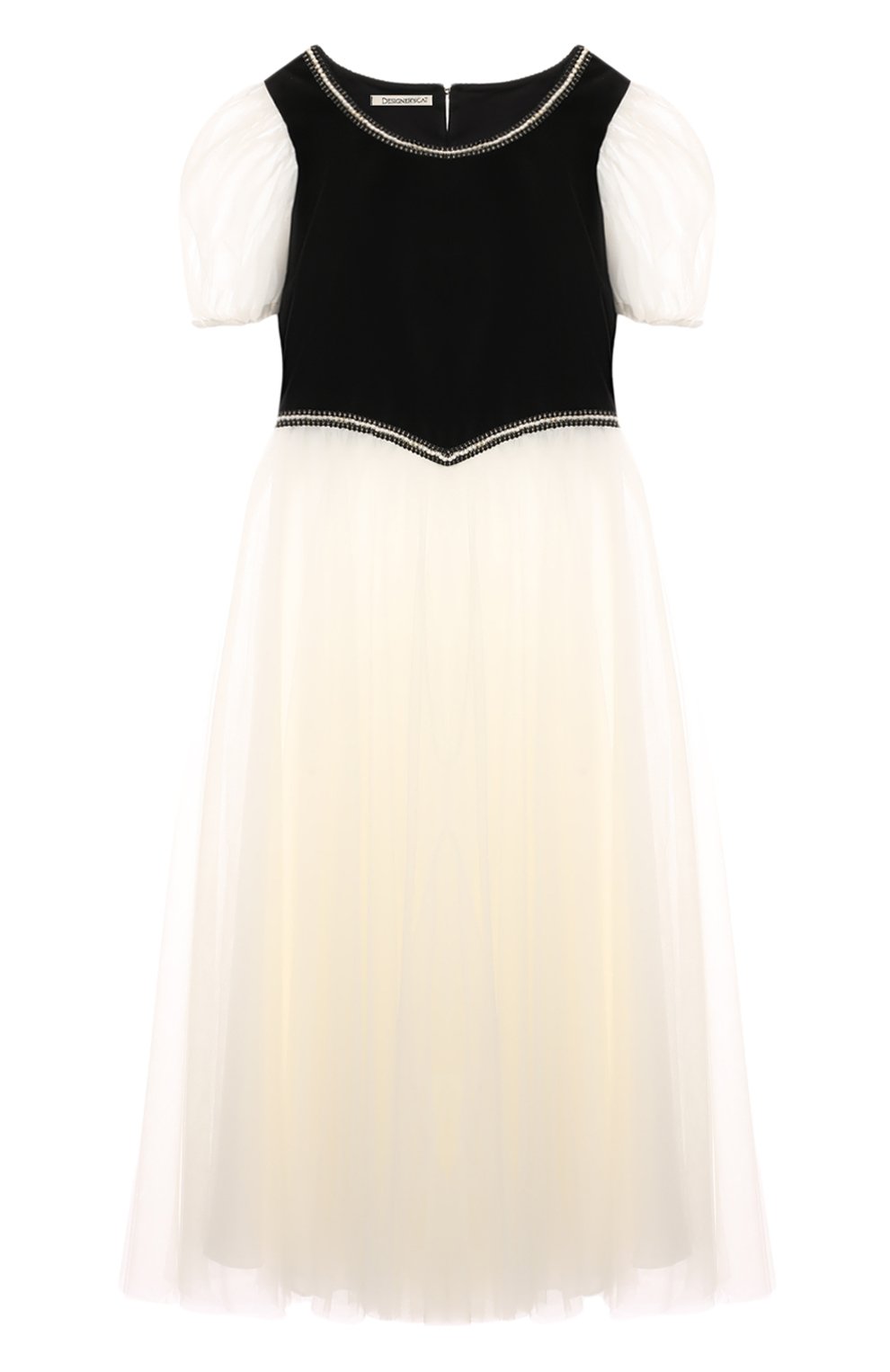 Платье DESIGNERS CAT черно-белого цвета по цене 43950 руб., арт. 100000K01001740/L0FFA DRESS/14A-16A, фото 1 Платье DESIGNERS CAT, арт. 100000K01001740/L0FFA DRESS/14A-16A, фото 1