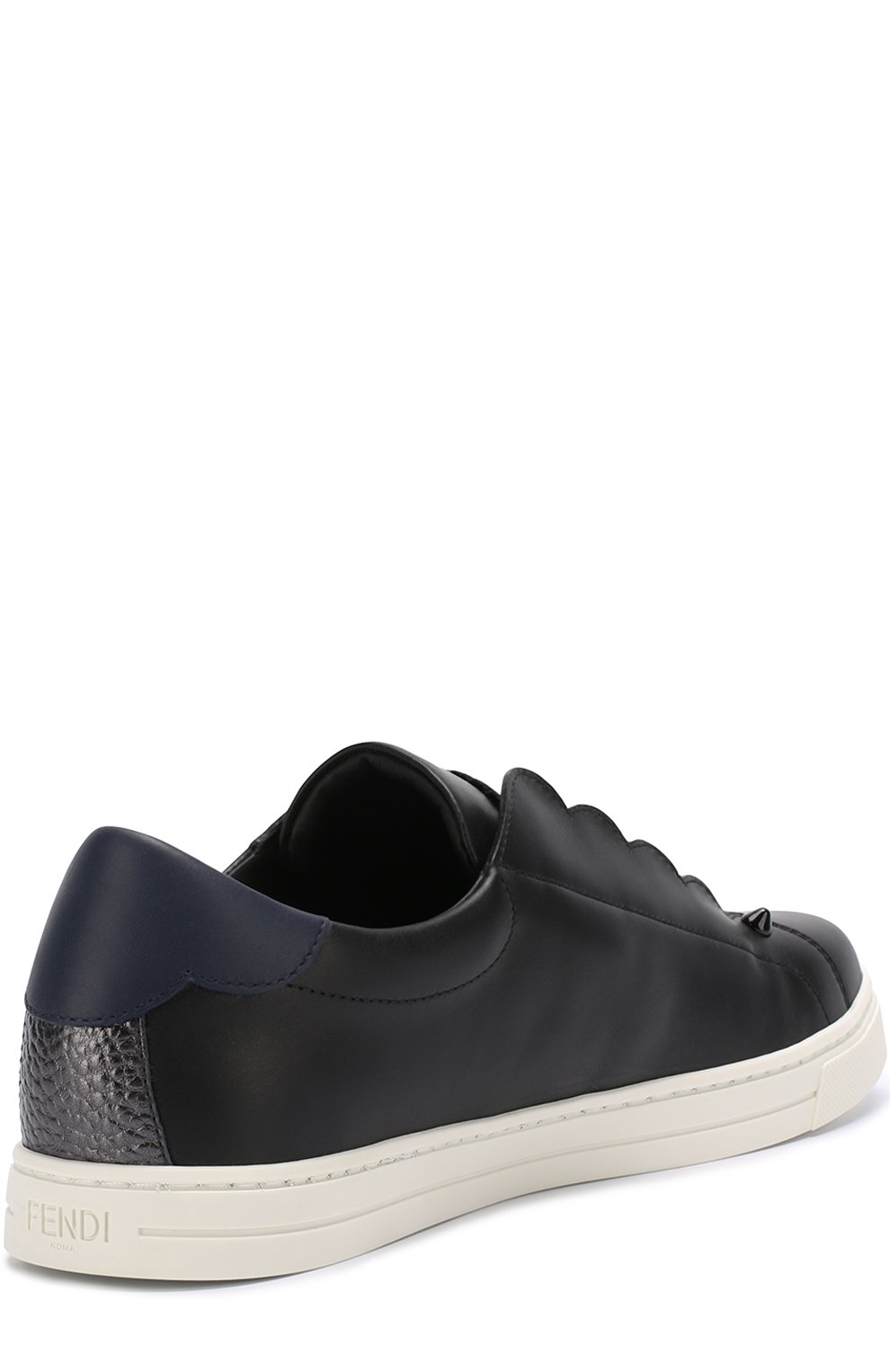 Кожаные слипоны с декоративной отделкой FENDI, арт. 8E6592/3S0, фото 4