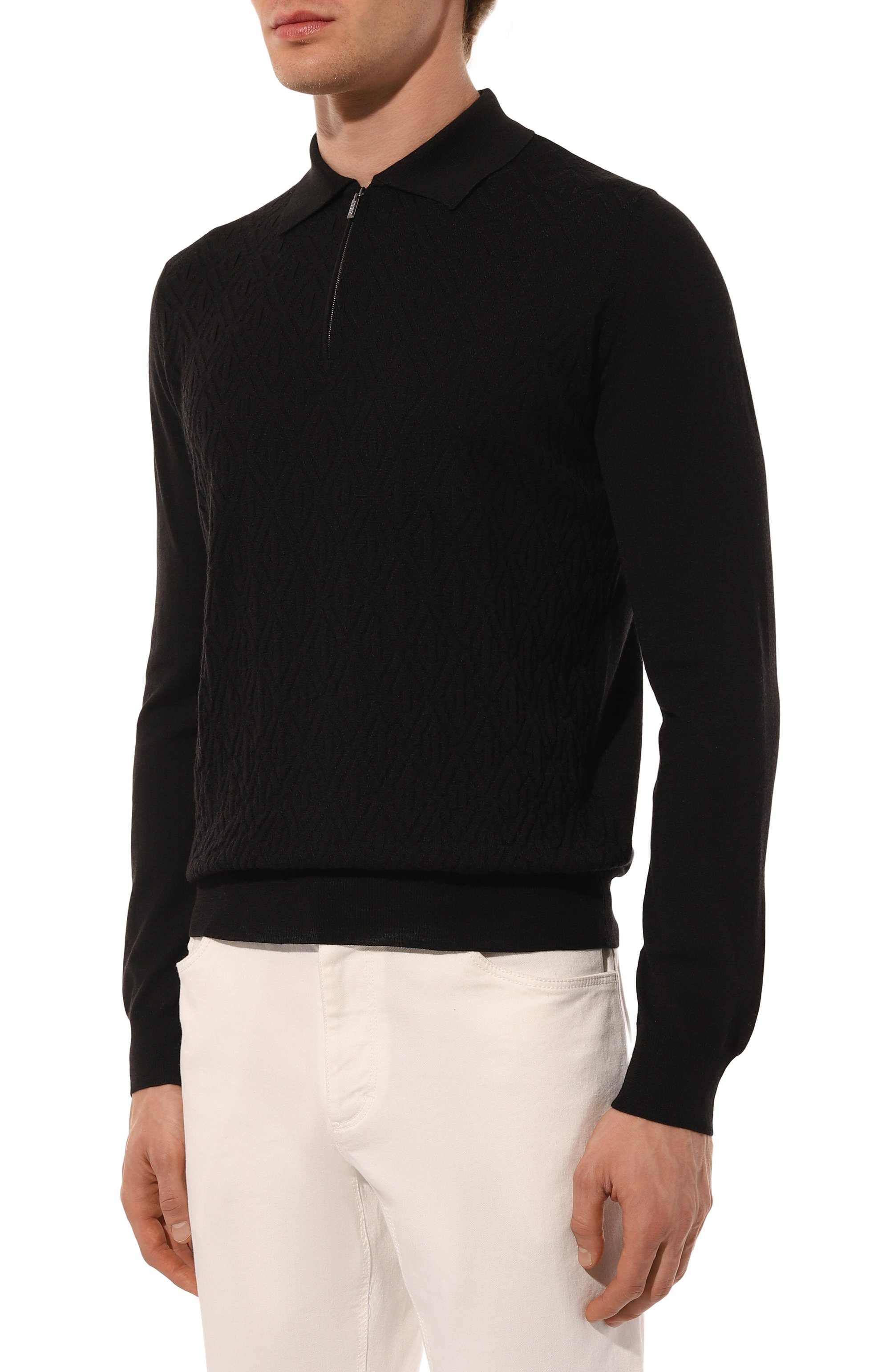 Поло из шерсти и шелка ZILLI, арт. KZP001M0230VRHB00, фото 3