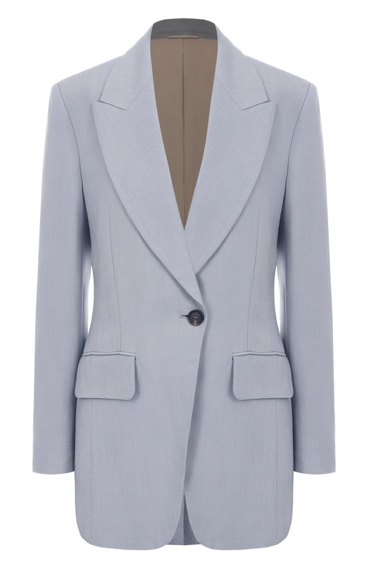 Жакет из вискозы и льна Brunello Cucinelli MH1262682 Голубой MH1262682