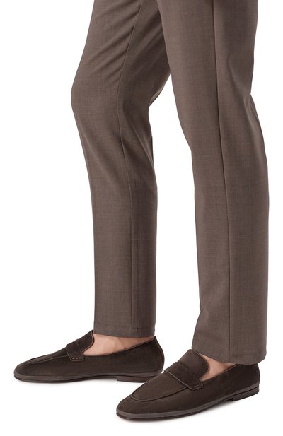 Замшевые лоферы ernest H`D`S`N BARACCO темно-коричневого цвета по цене 52750 руб., арт. ERNEST.C.1*, фото 3 Замшевые лоферы ernest H`D`S`N BARACCO, арт. ERNEST.C.1*, фото 3