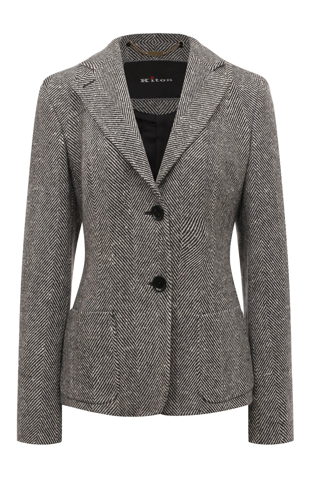 Шерстяной жакет KITON серого цвета по цене 599500 руб., арт. D56516K0519E01, фото 1 Шерстяной жакет KITON, арт. D56516K0519E01, фото 1