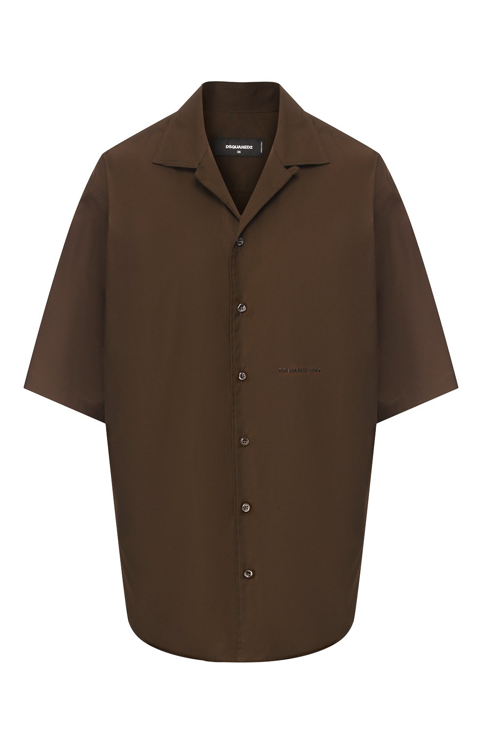 Хлопковая рубашка DSQUARED2 зеленого цвета по цене 28300 руб., арт. S72DL0648/S44131, фото 1 Хлопковая рубашка DSQUARED2, арт. S72DL0648/S44131, фото 1