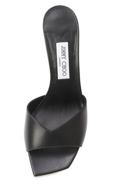 Женские кожаные мюли skye 70 JIMMY CHOO черного цвета, арт. SKYE 70/CLF | Фото 6 (Драгоценные камни: Проставлено; Материал внешний: Натуральная кожа; Каблук высота: Высокий; Подошва: Плоская; Материал сплава: Проставлено; Материал внутренний: Натуральная кожа; Каблук тип: Фигурный)
