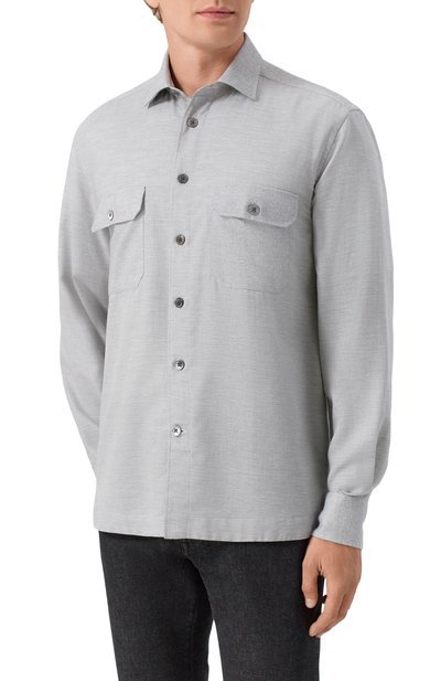 Рубашка из хлопка и кашемира CORNELIANI, арт. 26P219-2611345, фото 3