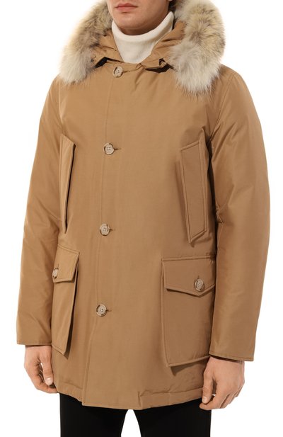 Пуховая парка WOOLRICH бежевого цвета по цене 112900 руб., арт. CFWOOU0482MRUT0001, фото 3 Пуховая парка WOOLRICH, арт. CFWOOU0482MRUT0001, фото 3