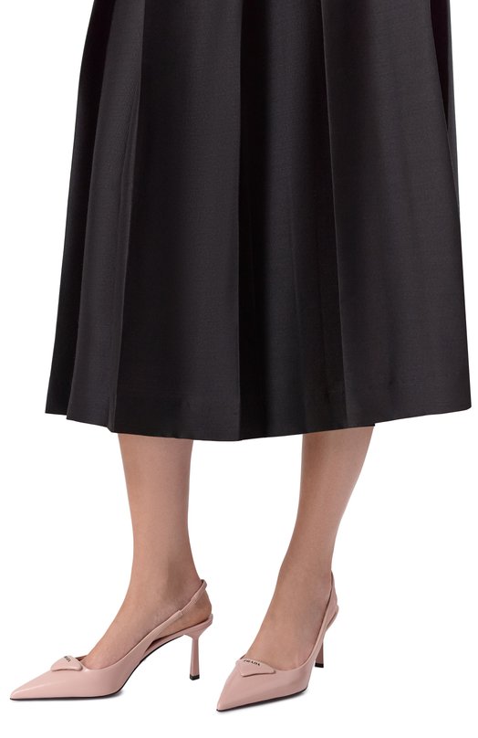 Кожаные туфли Prada 1I901M/055 Бежевый  1I901M/055 Фото 2