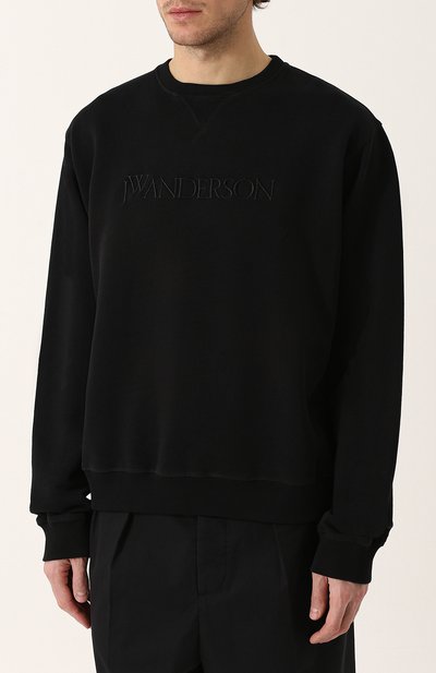 Хлопковый свитшот с логотипом бренда JW ANDERSON, арт. JE36MS18 714/999, фото 3