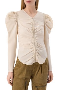 Хлопковая блузка ISABEL MARANT ETOILE, арт. HT0573FA/C1J06E, фото 3
