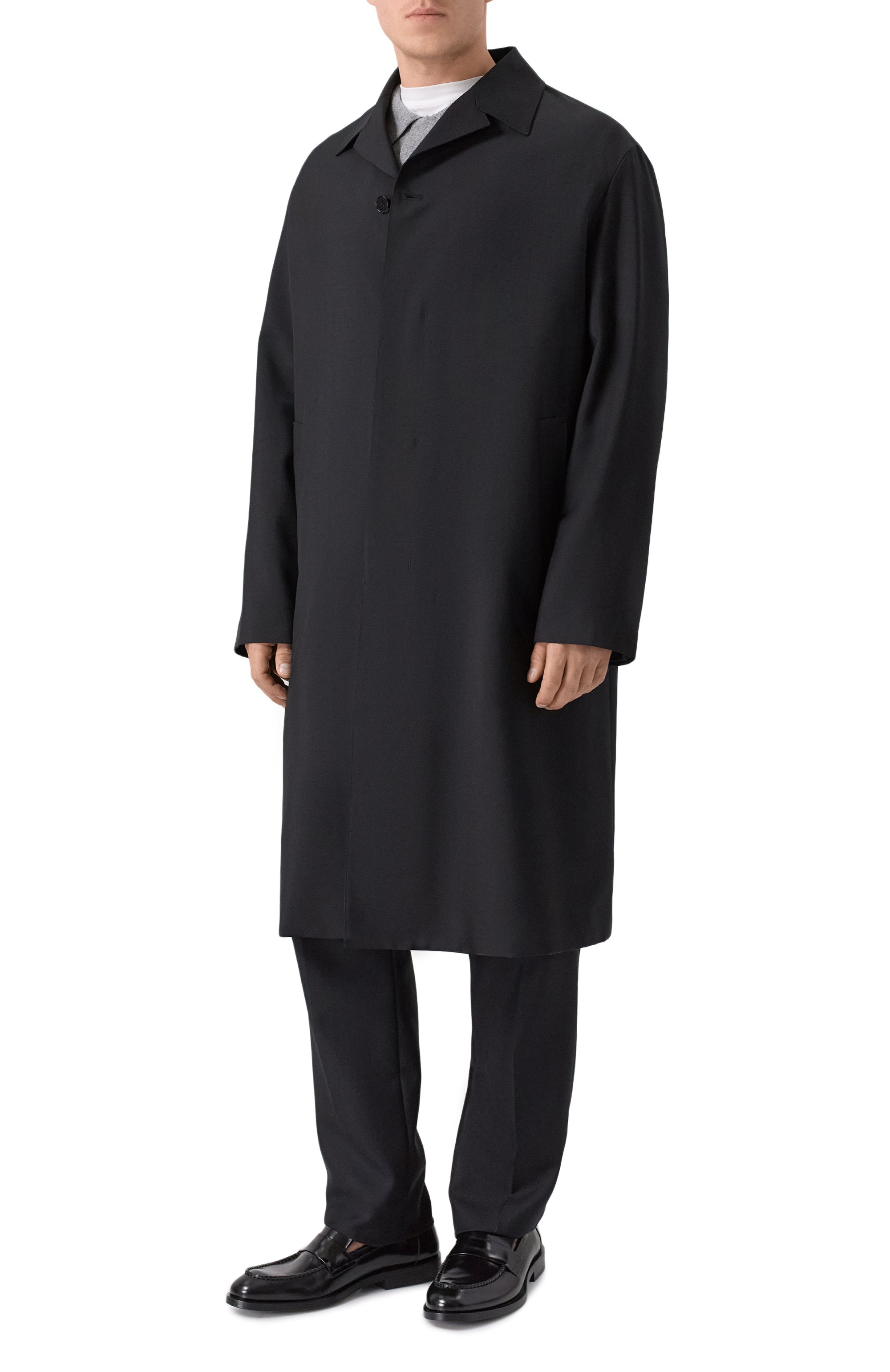 Шерстяное пальто JIL SANDER черного цвета по цене 357500 руб., арт. J22SW0097/J41444, фото 3 Шерстяное пальто JIL SANDER, арт. J22SW0097/J41444, фото 3