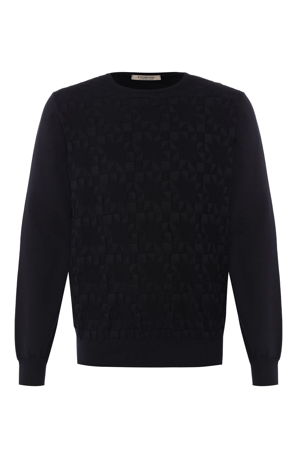 Хлопковый джемпер FIORONI темно-синего цвета по цене 49900 руб., арт. M18210A1, фото 1 Хлопковый джемпер FIORONI, арт. M18210A1, фото 1