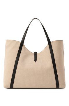 Женская сумка-тоут furla goccia xl FURLA светло-бежевого цвета, арт. WB01729/BX3542 | Фото 6 (Драгоценные камни: Проставлено; Материал сплава: Проставлено; Размер: large; Материал: Текстиль)