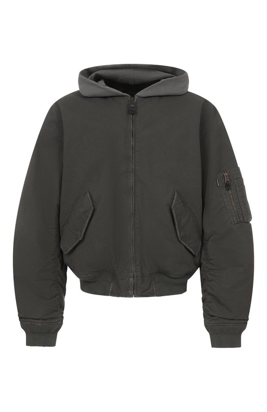 Хлопковый бомбер Balenciaga 857699/TTP10 Зелёный 857699/TTP10