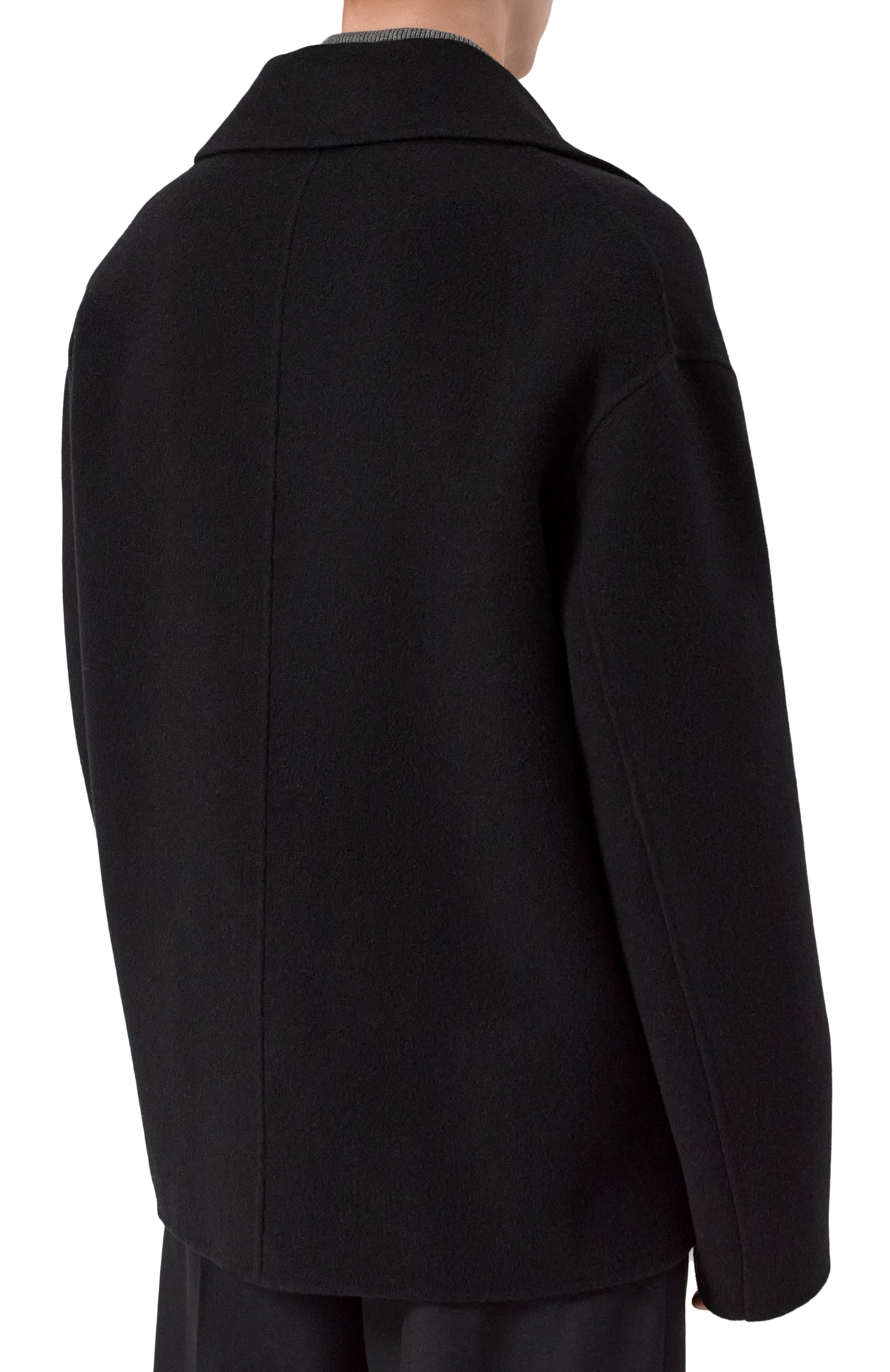 Шерстяное пальто HEVO черного цвета по цене 111000 руб., арт. GALESAN0 D 0/I700, фото 4 Шерстяное пальто HEVO, арт. GALESAN0 D 0/I700, фото 4