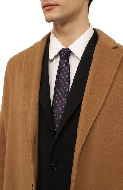 Шелковый галстук GIORGIO ARMANI темно-синего цвета по цене 21500 руб., арт. 360254/3R801, фото 2 Шелковый галстук GIORGIO ARMANI, арт. 360254/3R801, фото 2