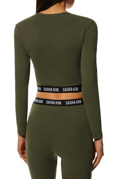 Хлопковый костюм SASHA KIM хаки цвета по цене 26900 руб., арт. УТ-00000647, фото 3 Хлопковый костюм SASHA KIM, арт. УТ-00000647, фото 3