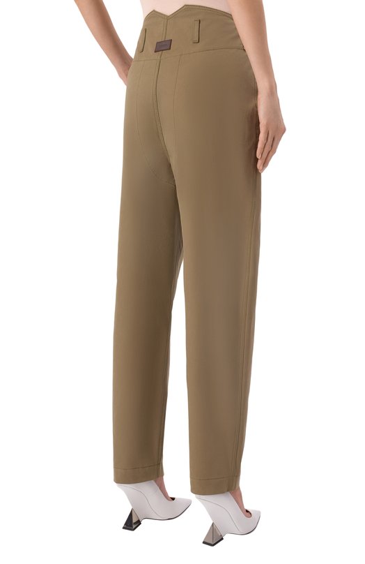 Хлопковые брюки Moschino A0303/5518 Хаки  A0303/5518 Фото 4